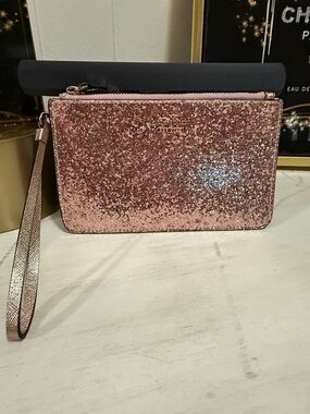Kate Spade Glitter Wristlet Clutch - Pink